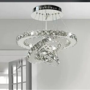 Silver Crystal LED Ceiling Light